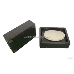 Jabonera y Bandeja Rectangular <span class=keywords><strong>de</strong></span> <span class=keywords><strong>Pizarra</strong></span> Natural Clásica Nórdica, Impermeable, Duradera y Ecológica, Juego <span class=keywords><strong>de</strong></span> Baño para Uso Doméstico y Hotelero - Product Image 3
