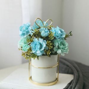 New Decorative Artificial Flower Potted Set Wedding Bouquet Decoration Desktop <b>Ornaments</b> Home Decorations - Product Image 6