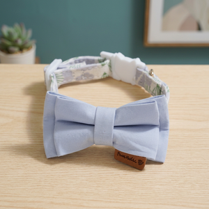 Collar de Lujo Elegante y Duradero para Gatos con Hebilla de Seguridad Desmontable y Lazo - Diseño Floral Personalizado con Luces de Diente de León 100% Algodón - Product Image 3