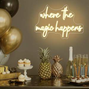 Dove la magia avviene l'insegna al Neon ha portato i cartelli luminosi per decorazioni murali con luce al Neon con lettera USB - Product Image 6