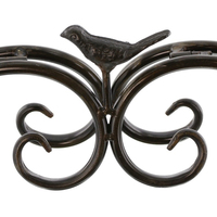 Pot de fleur et support de jardinière en forme de coeur en fer noir chaud pour plantes