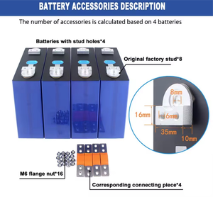 Di alta qualità <span class=keywords><strong>3.2V</strong></span> 340AH fosfato di ferro <span class=keywords><strong>Lifepo4</strong></span> DIY 12V 3000W Prismatic batteria agli ioni di litio per 48V E-risciò - Product Image 4