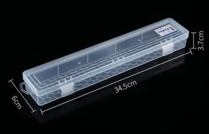 New Plastic PP Foldable <strong>Rectangle</strong> Brush Painting Pencils Storage Box Watercolor Pen Container Drawing Tools <strong>Bin</strong> - Product Image 3