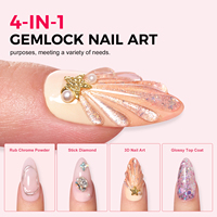 Gel UV multifonctionnel haute brillance, couche de finition dure, fournitures professionnelles pour le nail art, s'enlève facilement, écologique, séchage rapide, 30g