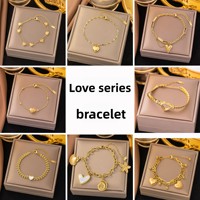 Collier cœur tendance plaqué or PVD, étanche, de luxe, bracelet polyvalent pour femme, bijoux personnalisés