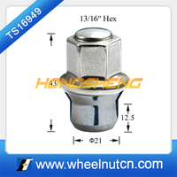Écrous de roue hexagonaux en acier inoxydable de 21 mm de diamètre et 43 mm de longueur pour Range Rover 17588, fabriqués en Chine