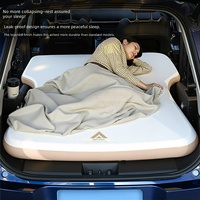 Matelas de couchage gonflable pour SUV, texture brossée, anti-épaississement, anti-affaissement, pour camping en voiture, pliable pour siège arrière extérieur