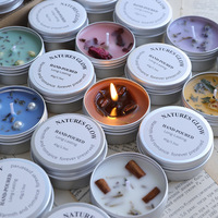 Velas Aromáticas en Frascos Pequeños Plateados, Velas Perfumadas en Latas Metálicas, Decoración para el Hogar, Adorno Hecho a Mano, Regalo, Vela de Cera de Soja para Aromaterapia