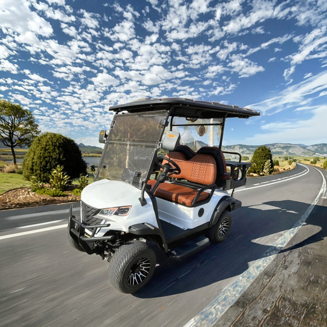 BETETEK  2 Seater Lifted Golf Cart with LED Headlight for Community and Park Use for Non-public Road