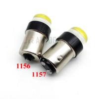 Ampoule de voiture en silicone blanc 12V 24V S25 1LED 1156 1157 Strobe Flash P21W BA15S BAY15D COB Lumières cristallines ambre rouge
