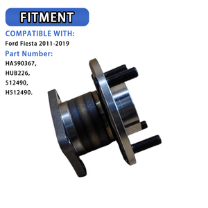 Cojinete de cubo de <span class=keywords><strong>rueda</strong></span> <span class=keywords><strong>trasera</strong></span> HA590367 para <span class=keywords><strong>Ford</strong></span> <span class=keywords><strong>Fiesta</strong></span> 2011-2019 nuevo cojinete de <span class=keywords><strong>rueda</strong></span> y montaje de cubo OE HUB226 512490 H512490 piezas de automóvil - Product Image 2