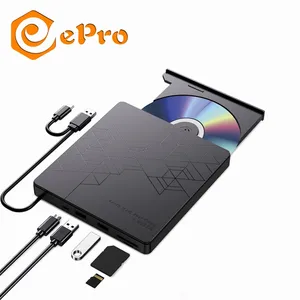 Unidade de DVD EDD26 para computador, tipo C + USB3.0, queimador de DVD para Mac, Laptop, PC, laptop, rápido, ideal para uso em 2024, mais vendida