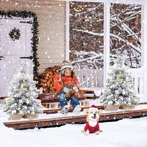 Mini Albero <span class=keywords><strong>di</strong></span> <span class=keywords><strong>Natale</strong></span> Artificiale Pre-Illuminato con Effetto Neve per Decorazione Casa e Ufficio - Product Image 5