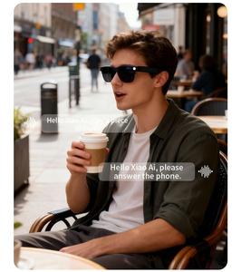 Lunettes intelligentes avec caméra, haut-parleurs, étanches, contrôle par application, assistant IA, traducteur, enregistrement <span class=keywords><strong>photo</strong></span>/vidéo 1080p, compatible PC sans fil - Product Image 5