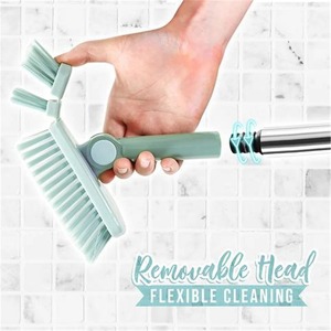 Bendable Corner <b>Scrub</b> <b>Brush</b> Rotating Head Wide Uses Efficient Triangle <b>Brush</b> Removable Easy To Hold for Ceilings for Bathroom - Product Image 3