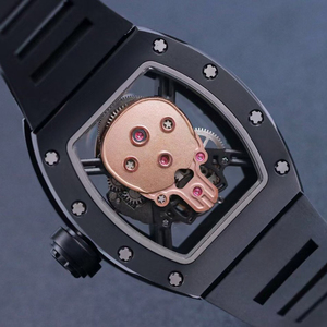 <span class=keywords><strong>Montre</strong></span> <span class=keywords><strong>mécanique</strong></span> manuelle squelette tourbillon en céramique noire, pour hommes et femmes, <span class=keywords><strong>montre</strong></span>-bracelet sport Odyssey - Product Image 5