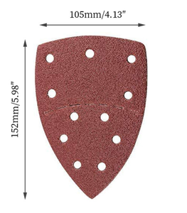 11 lỗ Loại sản phẩm 152*105mm dao động tam giác móc vòng chà nhám miếng đệm cho máy chà nhám mài mòn - Product Image 5