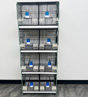 Cage à oiseaux de reproduction de haute qualité, nouveau style, solide, design moderne en fil de fer PP, respirante, disponible en noir et blanc, avec plateau en plastique.