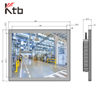 KTB Panel PC Industrial Todo en Uno de 12, 15, 17 y 19 Pulgadas, Computadora Industrial de Montaje en Pared para Fábrica y Automatización con 2*RS232 2LAN