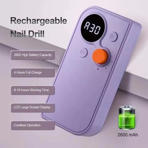 Professional Portable Cordless <b>Nail</b> Drill Machine Set Rechargeable <b>Kit</b> with 30000 RPM for Acrylic <b>Nails</b> Manicure Machine - Product Image 5