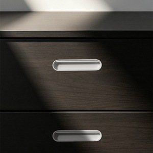Minimalist Aluminum Alloy Cabinet Handles Bar Shape <b>Drawer</b> <b>Pulls</b> Easy Installation Dark Armor Design - Product Image 3