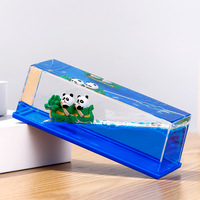 Ornement Créatif en Acrylique Bateau Pirate à Vapeur Design Méditerranéen - Anti-Stress de Bureau - Goutte d'Huile Flottante - Cadeau Parfait pour
