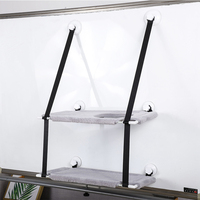 Hamac de fenêtre pour chat en fausse fourrure, perchoir solide à fixation murale, étagère de repos, siège ensoleillé à 360 degrés, lit gain de place pour intérieur