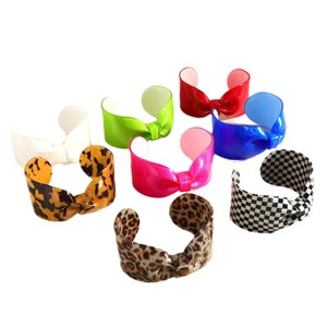 Bracelet ouvert en résine acrylique Lucite pour femme, bijoux tendance multicolores, origine Zhejiang, collection hiver - Product Image 5