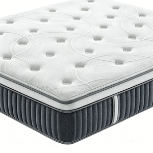 Matelas hybride fermeté moyenne, housse en tissu respirant, matériau polyester, épaisseur 30 cm, design minimaliste pour mobilier de chambre - Product Image 4