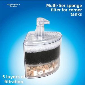 XY-2008/2010/2011 Mini Built-in Pneumatic <b>Aquarium</b> <b>Sponge</b> <b>Filter</b> System Biological Culture Freshwater Use Plastic Construction - Product Image 4