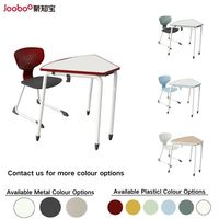 Bureaux et chaises pour étudiants de l'université Ensemble de chaises et de tables d'école Table d'école pliante et durable Table de cantine ronde