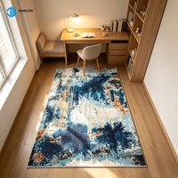 Chinesische Fabrik Wohnzimmer 3D-Gedruckter Kaninchenfell-Teppich Maschinell Hergestellte Wohndekor-Teppiche Modernes Design Flauschiger Kaninchenfell-Bedruckter Teppich