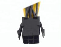 كابل PCI Express PCIe نحاسي نقي 18AWG، موصل أنثى 6 سنون إلى موصل ذكر مزدوج 8 سنون (6+2) لبطاقات الرسومات GPU