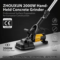 Meuleuse à béton électrique 2000W en gros, 4*100mm, machine de meulage grossier portative avec tige d'extension