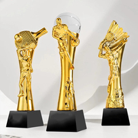 Médailles de trophées personnalisées en résine plaquée or pour les récompenses MVP de volley-ball, de basketball, de football, de badminton et de baseball, or, argent, bronze 2026