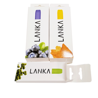 Boîte d'emballage violette de marque LANIKA personnalisée avec motif de fruits glacés pour affichage au détail de boissons à la crème glacée Boîte en papier personnalisée