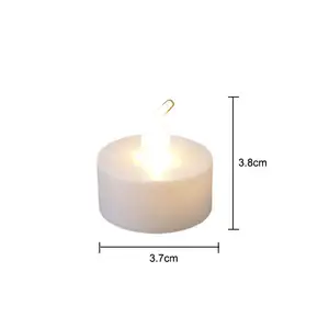 Wholesale wedding decorative plastic material battery type tealight led flameless candle