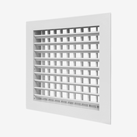 Conduit d'évacuation d'air central en alliage d'aluminium double couche réglable, moderne, rectangulaire, de style industriel pour climatisation