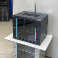 Armoire serveur de centre de données murale en acier laminé à froid 9U de 19 pouces, rack sur mesure pour économiser de l'espace, en stock