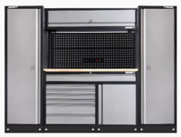 Armoire à Outils Complète avec Outils Système de Rangement pour Garage Atelier Établi et Servantes à Outils