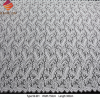 Kain Renda Bulu Mata Chantilly Putih Gading 100% Nilon Bordir Bunga Kain Renda Prancis 1.5M X 3M untuk Gaun Pengantin