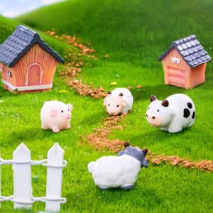 Vente en gros de micro-accessoires de décoration de paysage de ferme d'agneau mignon et créatif petit ornement - Product Image 4