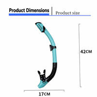 En gros Tuba de plongée étanche en silicone pour adulte avec protection anti-éclaboussures et valve supérieure
