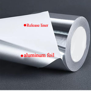 Ruban adhésif en aluminium auto-adhésif résistant à la chaleur, doublé de papier blanc, fabriqué sur mesure par un fabricant d'aluminium à chaud - Product Image 3