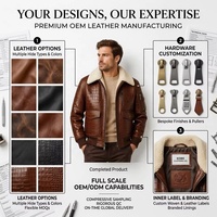 Blouson aviateur en cuir pleine fleur gaufré croco pour homme, col en fourrure ciselée personnalisé OEM, design rétro texturé pour l'hiver