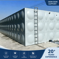 Réservoir d'eau OEM en PRV/FRP/SMC, taille personnalisée, panneau modulaire, direct usine, de 1m³ à 5000m³ pour distributeurs, entrepreneurs et projets