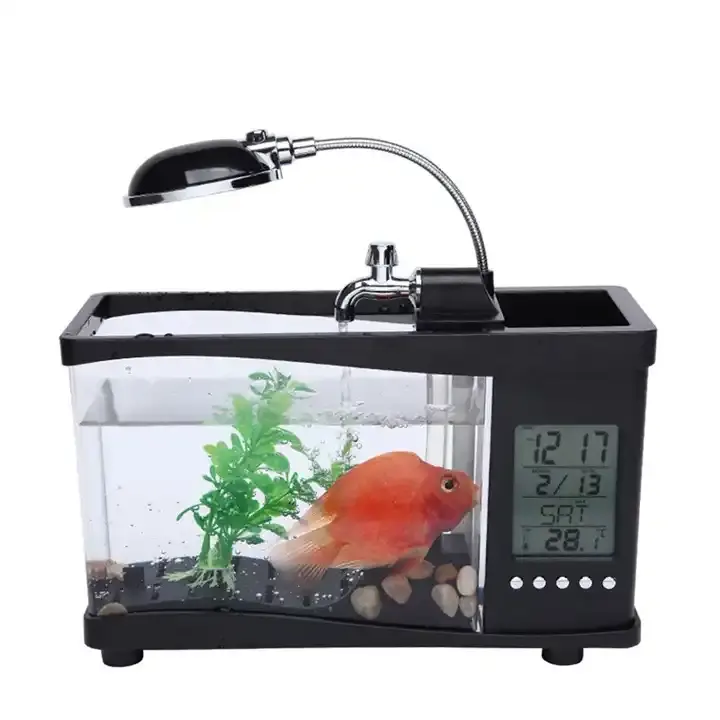 Desktop Mini USB Aquarium/Indoor Mini Aquarium mit LED-Licht