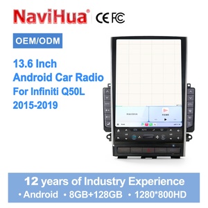 Navihua Tesla Style Android Car Radio GPS Navigation Carplay Display Screen Multimedia 13.6" for Infiniti Q50 Q50L 2015-2019 - Product Image 2