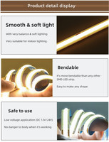 Cob mini interrupteur à distance led bande lumineuse 50 mètres corde avec application solaire lentille cob 50 m led bande lumineuse