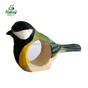 Talla de madera Decoración rústica Artesanía Juegos de regalo hechos a mano Servilletero de madera decorativo en forma de pájaro - Product Image 2